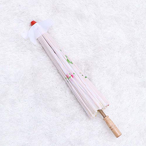 EXCEART Guarda- Chuva Decorativo Clássico De Seda Asiáticos Oilpaper Guarda- Chuva para As Mulheres