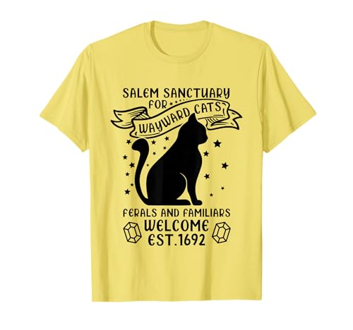 Witch Salem Sanctuary For Wayward Black Cats 1692 T-Shirt