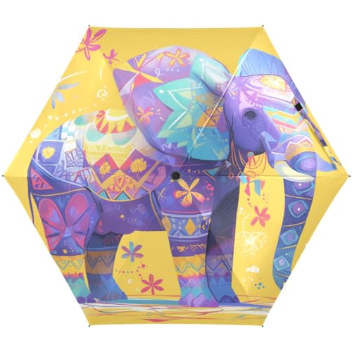 Parapluie éléphant pliable et léger avec protection UV pour le voyage