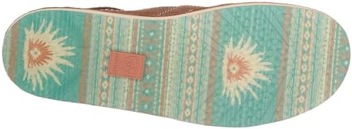 ARIAT Women's Cruiser Sendero Sneaker, Tan Suede/Turquoise Boquillas Print, 8.5 | Image 3