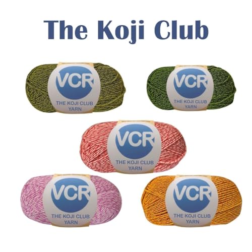 Image of VCR Dusty Rose and Berry Color Yarn, 100 Grams Hank, 275 Meters Length, 80% Acrylic, 20% Nylon Ball The Koji Club Yarn for Crochet and Knitting, Pack of 1, Suitable for DIY