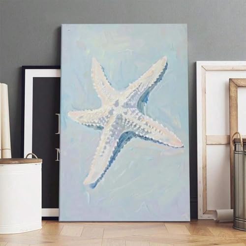 Peinture sur toile vie marine décoration murale prête à suspendre 21x30 - 2