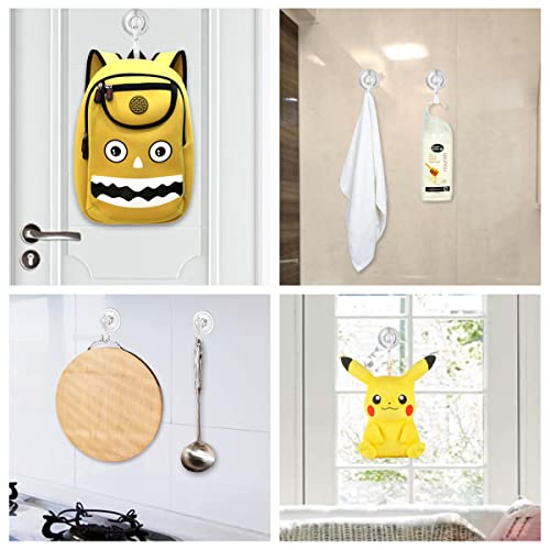 6 Pack Suction Cup Wreath Hanger,Large Clear Reusable Wreath Heavy-Duty Hook 22 Lb Removable Strong Window Glass Door Suction Cup Wreath Holder Use For Halloween Christmas Wreaths Decorations #TOP5