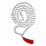 GS & Co Sphatik (Quartz Crystal) Mala Rosary 108+1 Bead 7-8mm Original