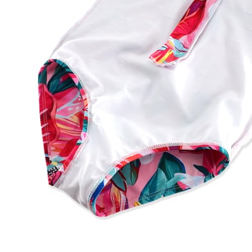 Image of Girls Long Sleeve One Piece Swimsuit Rash Guard Swimwear Zipper Quick Dry Bathing Suits Sun Protection UPF 50+ (Ages 4-12)