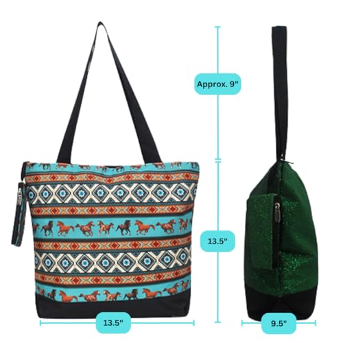 Image of NGIL Medium Top Zipper Closure Canvas Tote Bag with Attached Matching Coin Purse For Moms and Nurses