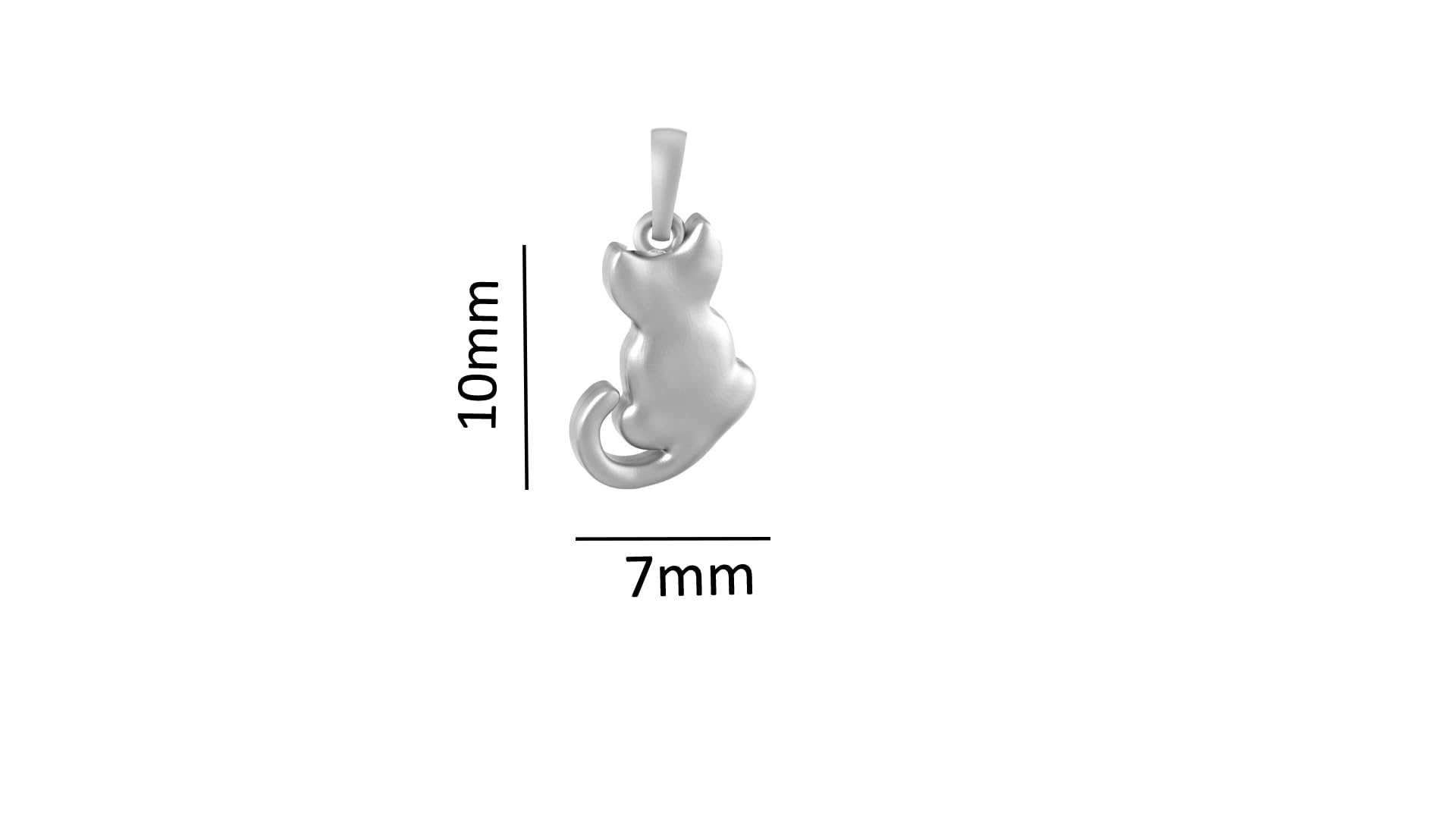 Akshat Sapphire 92.5% Pure Sterling Silver Stylish and Fashionable Cute Cat Pendant for Kids & Woman - KD7302 1