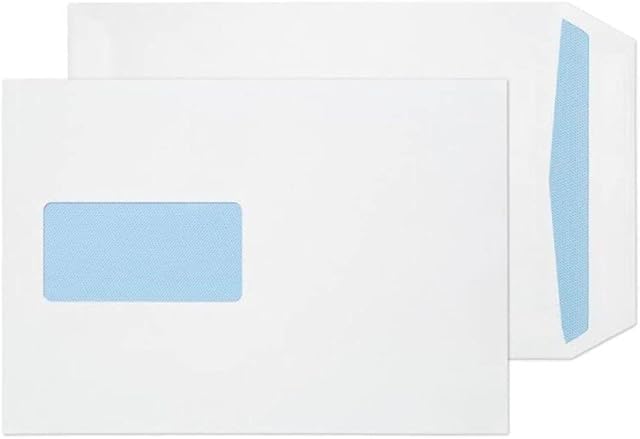Q-Connect KF3406 Envelope C5 Window 90gsm Self-Seal (Pack of 500) - White