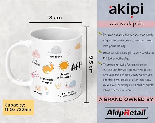 Image of My Affirmation Mug - 11oz Ceramic Coffee /Tea Cup with Positive Daily Affirmations, Motivational Gift for Positivity & Encouragement, Self-Care & Personal Growth