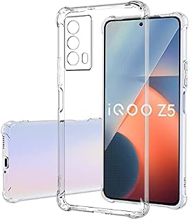 CLOYAAR Bumper Back Cover Case Transparent for iQOO Z5 5G|Four Corners Protection|Camera Protection Back Cover Case for iQ... Price In India