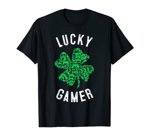 Videospieler saint patricks day gaming lucky für jungen t-shirt