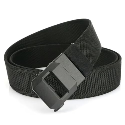 EDC Nylon Ratchet Belt Men′s Sports Belt Adjustable Quick Release Woven Waist Belt Automatic Slide Buckle Micro Elastic
