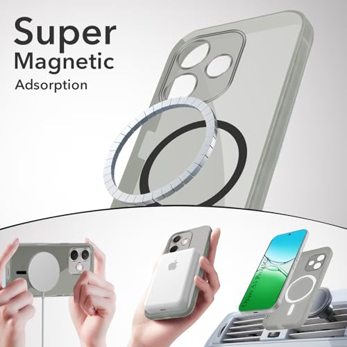 Image of Jkobi Lifetime Anti-Yellow MagSafe Compatible Clear Back Cover Case for Oppo A5 Pro (Sleek Hard Crystal | Shockproof and Camera Protection)