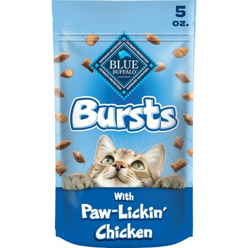 Blue Buffalo Bursts Paw-Lickin' Chicken Crunchy & Creamy Cat Treats, Great for Training, Made with...