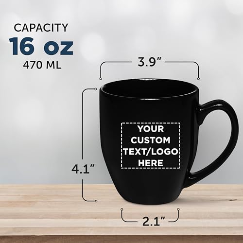 Set de 100 tazas grandes personalizadas de cerámica 16 oz miniatura 5