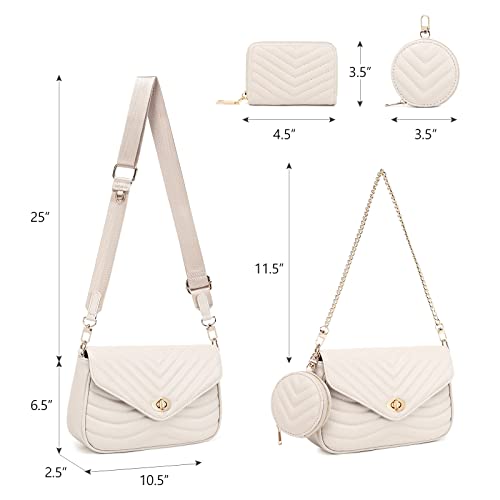 Image of JEEHAN Quilted Crossbody Bags for women Designer Shoulder Handbags Small Purse