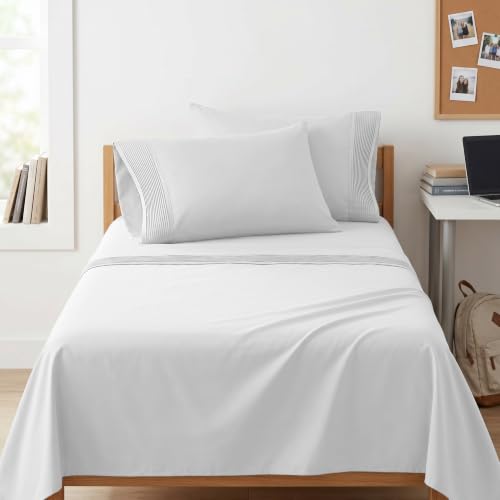 SouthShore Fine Living Vilano Pleats, 3-Piece, 21-Inch Extra Deep...