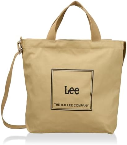 Lee 320-1352 Elf 2-Way Tote Bag, Large Size, Canvas, Lightweight, Large Capacity, Commuting to School or Work, Leisure Town, Braun, L