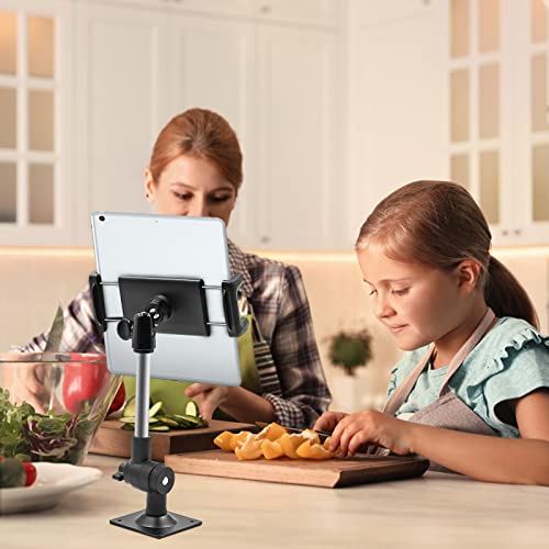 Kolasels Wall Mount Tablet Holder With Adjustable Horizontal/Vertical Tilt Ipad Arm Metal Wall Stand For Kitchen, Bedroom, Warehouse, Office - Compatible With More 4-13" Tablet And Smartphone Devices #TOP5