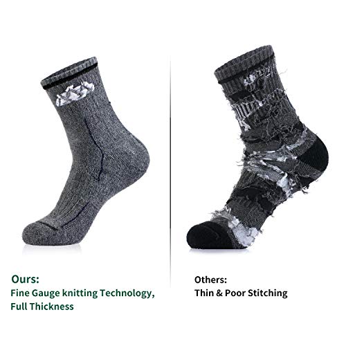 Innotree 3 Pack Men's Full Cushioned Hiking Walking Socks, Quarter Crew Socks #TOP2
