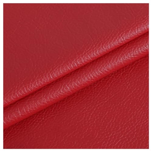 Polipiel para tapizar, realizar manualidades decorar, muebles, cojines, coches, sillas, sofás, bolsos. Tela Ecopiel. Cuero Sintético. 138 cm de ancho(Red,1.38x8m)