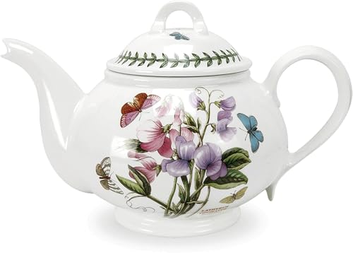 Portmeirion Botanic Garden Teekanne, Motiv Sweet Pea, feines Steingut,...