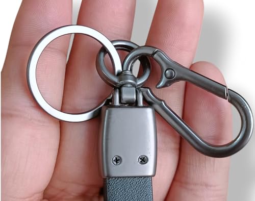Image of Zuno Leather Keychain for Bike Car Home and Office Keys | Stylish Key Ring for Men and Women | Key Holder for Bags Wallets and Travel Accessories | Ideal Gift for Him Her