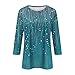 women's3/4 Sleeves Loose Tops;3/4 Length Sleeve Womens Tops Fashion Floral Print Vintage Tshirts Fall Casual Loose Crew Neck Blouses 2025(Greens Xx-Large);Womens Fashion
