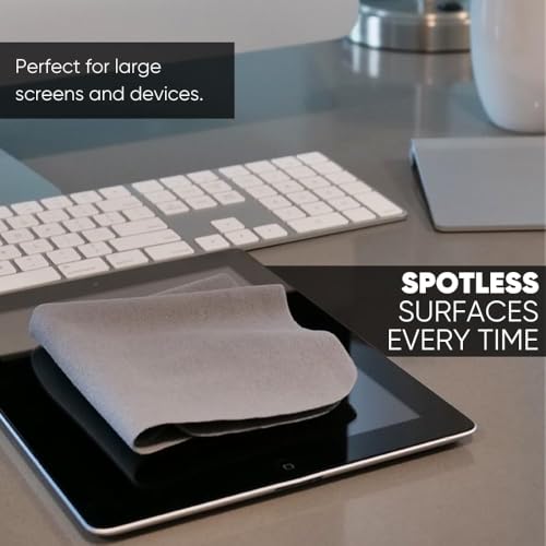 Image of MAXOSHINE Microfiber Cleaning Cloth for Glasses Specs Laptop| Thickened Magic Cleaning Cloth for Camera Lenses Phone Screens Laptop Binoculars | Streak-Free & Scratch-Resistant (Pack of 6, Black)