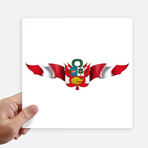 Sticker drapeau Pérou résistant pour protéger et personnaliser valise et ordinateur