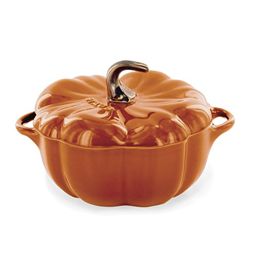 STAUB 40511-555 Ceramics Petite Pumpkin Cocotte, 16-oz, Burnt Orange
