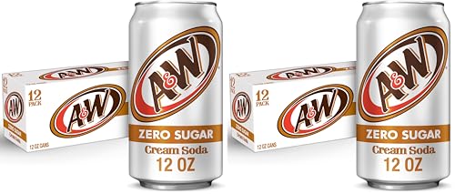 A&W Cream Soda Zero Sugar, 12 fl. oz. Cans, 12
