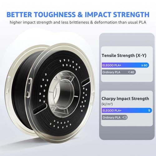 Image of Elegoo PLA + 1.75mm 1KG 3D Printer Filament (Clear)