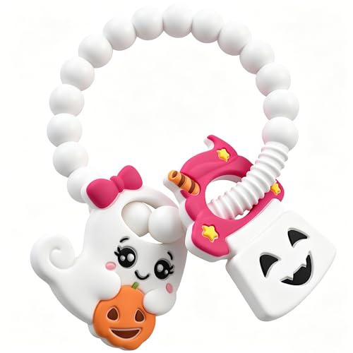 Image of BIGSPINACH Ghost Teether and Cute Ghouls Ring Teether Halloween Activities for Toddlers, Preschoolers & Older Kids