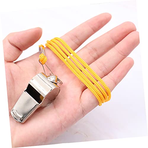 Silbatos deportivos de acero inoxidable 5 piezas con cordones miniatura 2