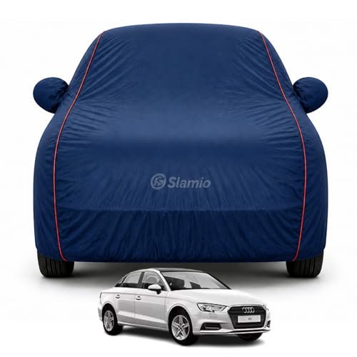 Image of Car Cover for Audi RS Q8 | 100% Waterproof Heavy-Duty 3-Layer Car Body Cover | All-Weather Rain, UV, Sun & Dust Protection | Custom Fit | Mirror & Antenna Pockets | Navy Blue