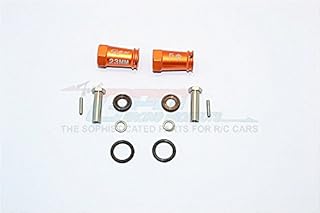 Axial SCX10 II (AX90046) / HPI Venture FJ Cruiser Upgrade Parts Aluminum Wheel Hex Adapters 23mm Width (Use For 4mm Thread Wheel Shaft & 5mm Hole Wheel) - 1Pr Set Orange