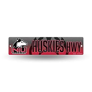 Rico Industries NCAA Rico Industries 16-Inch Plastic Street Sign Décor, Northern Illinois Huskies