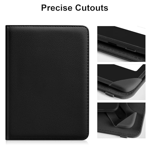 Image of HoYiXi Universal Case for 6.8 Inch 7 Inch Kindle eReaders Compatible with Paperwhite /Kobo /BOOX T68 /iReader Ocean,6.8-7 inch eReaders Protective Case Cover Elastic Rope,Black