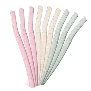 Ptwola Dermaplaning Tool 9 Pcs Eyebrow Razors for Men and Women Facial Shaver Face Peach Fuzz Hair Removal Shaving and Skin Exfoliating Dermaplane Facial Razor