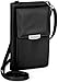 Produktbild ONEFLOW Handy Umhängetasche Damen klein kompatibel mit alle VIVO Modelle - Handytasche zum Umhängen mit Geldbörse, Schultertasche Vegan Leder, Schwarz