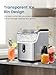 COWSAR Nugget Ice Makers Countertop, Soft Chewable Crushed Ice Maker Machine, Portable Pebble Ice Maker Countertop, 34Lbs/Day, Self-Cleaning, One-Button Operation Ice Machine for Home Kitchen Party