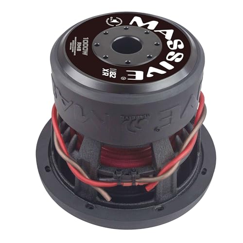 Massive Audio H82XR - 8' 1000 Watts RMS - 2000w MAX Dual 2 Ohm 2.5' V.C. Cast Basket Subwoofer