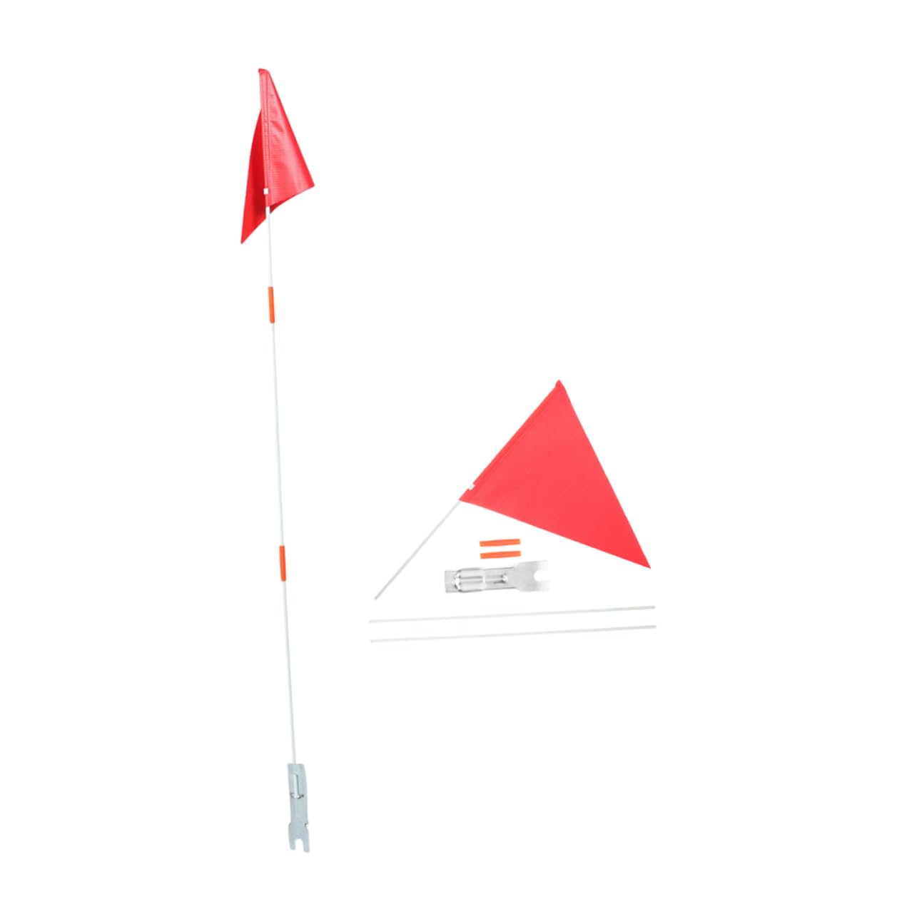 Happyyami 6stücke Fahrrad Sicherheitsflagge Mit Fiberglas-Stange Tragbare Warnflagge Für Kinderfahrräder Leuchtende Dreiecksflagge Für Sichtbarkeit Und Schutz Im Straßenverkehr