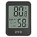 Thermometer Hygrometer Digital, ZVO Mini Thermo-Hygrometer Innen, Hydrometer Feuchtigkeit Tragbares Temperatur und Luftfeuchtigkeitmessgerät für Gewächshaus Innen Raum Büro (Schwarz)