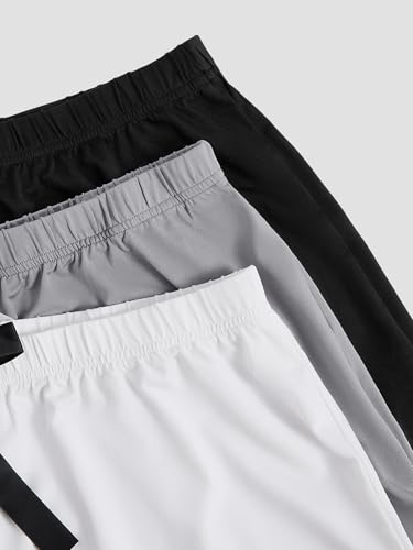 Image of Milumia Women's Plus Size Pajama Shorts Ruffle Hem Sleep Lounge Pj Shorts | 3 Pack,Elastic Waist ,Stretchy,Comfortable,Home Living,Sleepwear