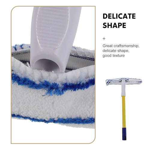 Kit de lavage auto microfibre 12 pouces avec chiffon bleu blanc et raclette - 3