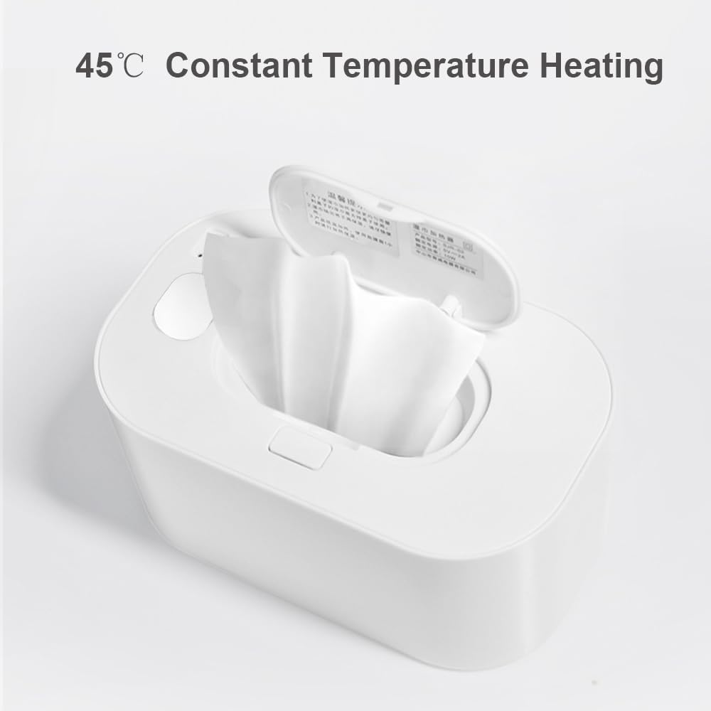 Karlak Baby Wipe Warmer Large acity Baby Wet Wipes Warmer Dispenser USB Powered, Constant Temperature Heating