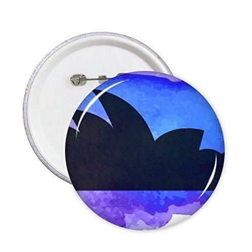 Pins Opéra de Sydney badge rond aquarelle XXL de décoration pour vêtements x5