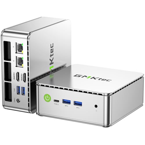 Image of GMKtec Mini PC, G11 AMD Ryzen Embedded R2514 (Beats 4300U /N150), 16GB DDR4 RAM 512GB PCIe M.2 SSD, Business Office Personal Desktop Computer Dual NIC 2.5GbE USB-C HDMI Triple Display